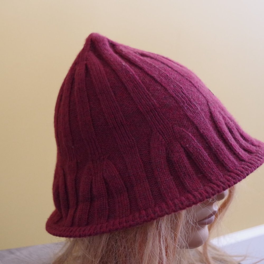 Christian Dior Knit Hat 19aw Logo burgundy Unisex Wool Nylon - Picture 6 of 6